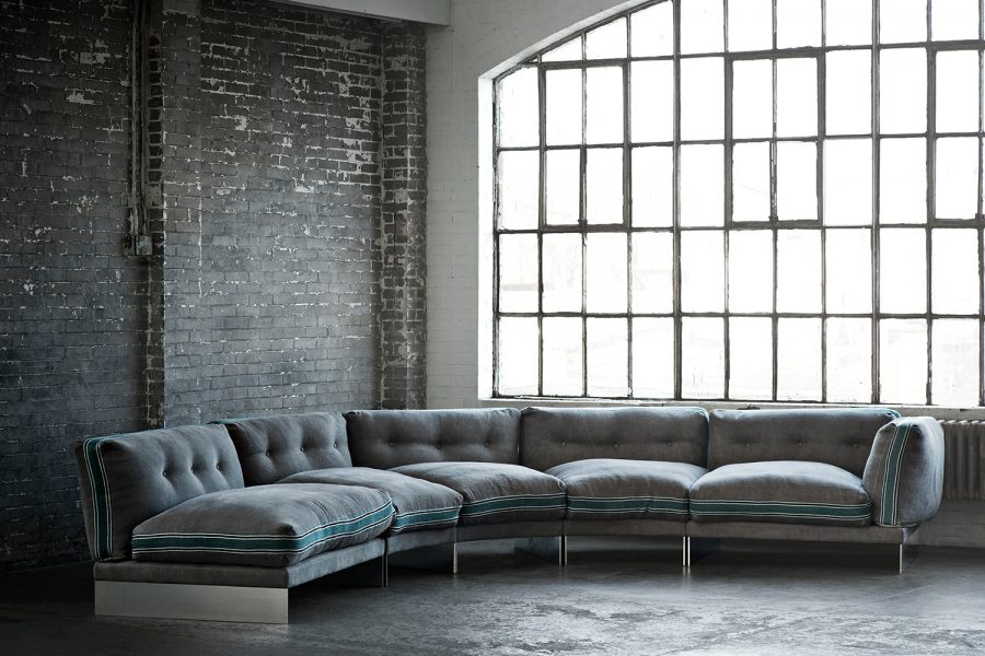 Ochre settee sales