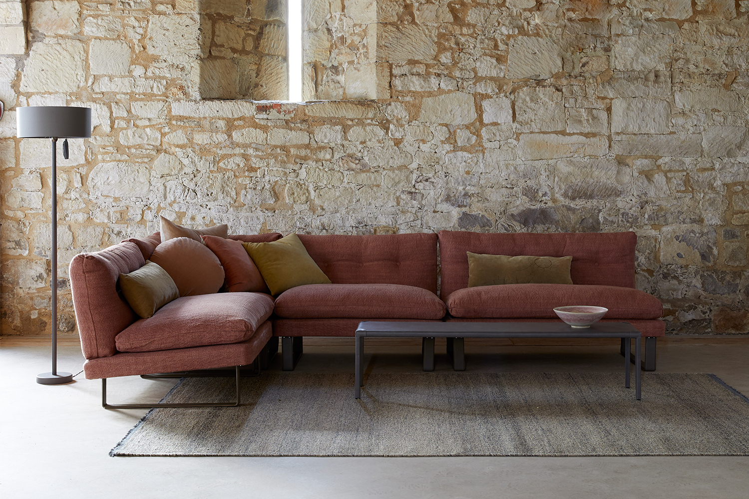 Ochre settee sales
